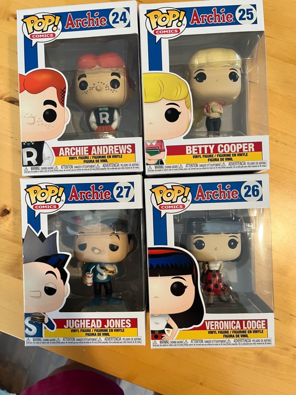Funko Archie Comics 4-Pack Pop! Figures - Red, Blonde, Black, Blue